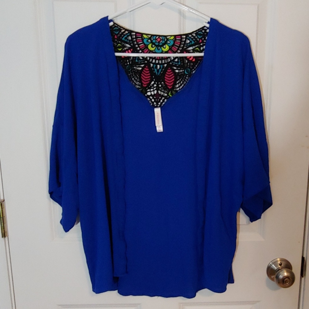 Blue cardigan